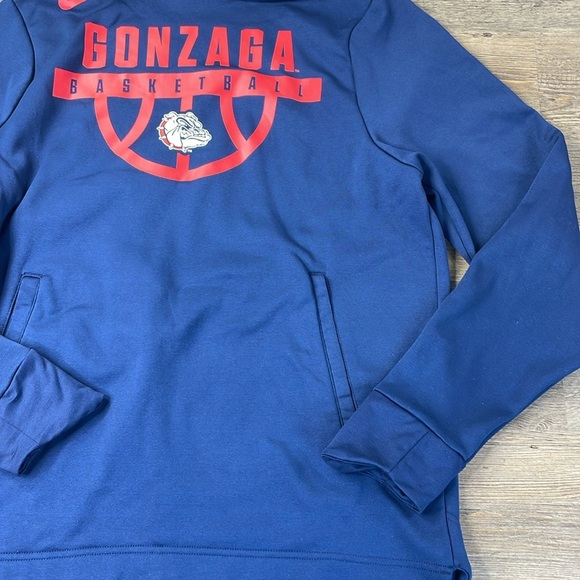 Nike Men’s Navy Blue Gonzaga Basketball Hooded Pullover Sweatshirt, size medium - Picture 4 of 10